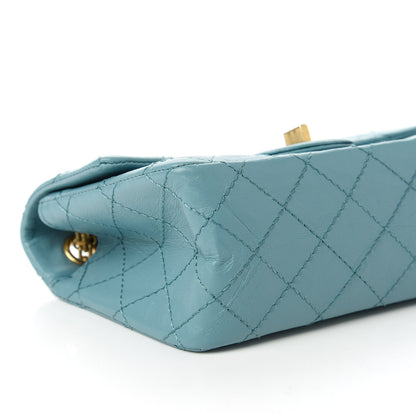 Chanel Aged Calfskin Quilted 2.55 Reissue Mini Flap Blue 7 of 12