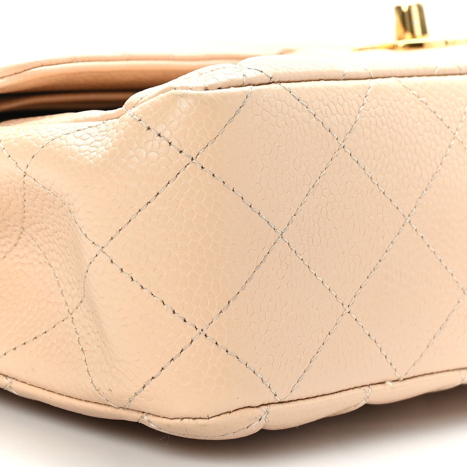 Chanel Caviar Quilted Medium Double Flap Beige 8 of 9