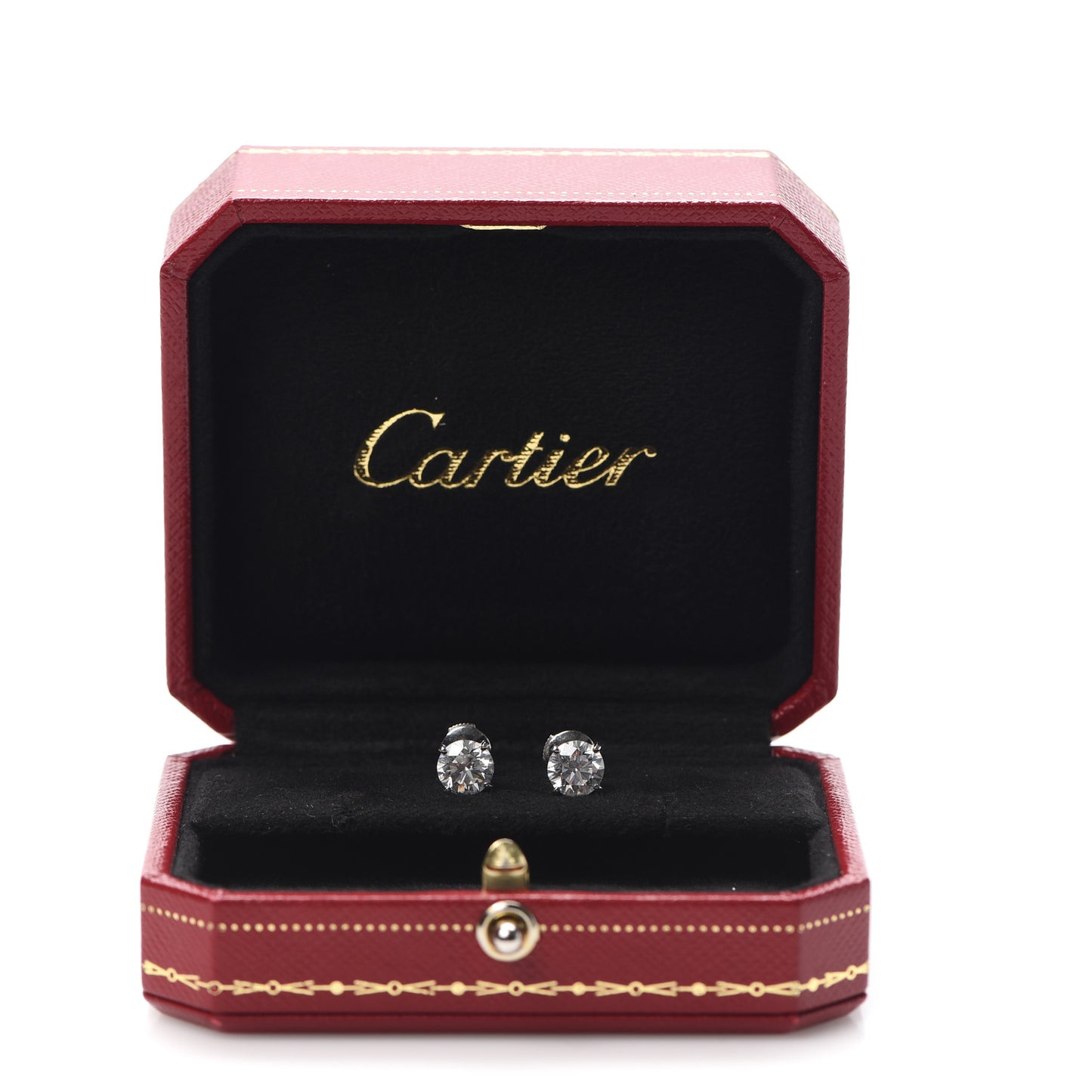 18K White Gold Diamond 2.20ctw Solitaire Earrings