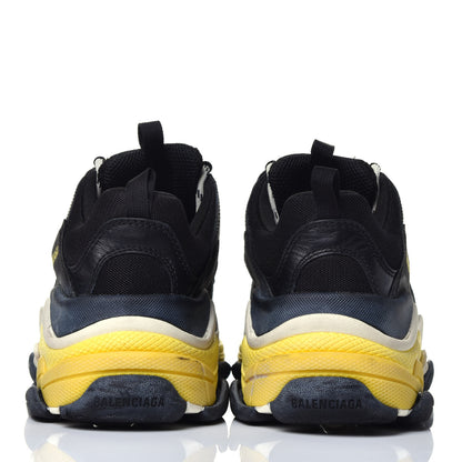 Balenciaga Fabric Mesh Womens Triple S Sneakers 39 Black Yellow 5 of 9