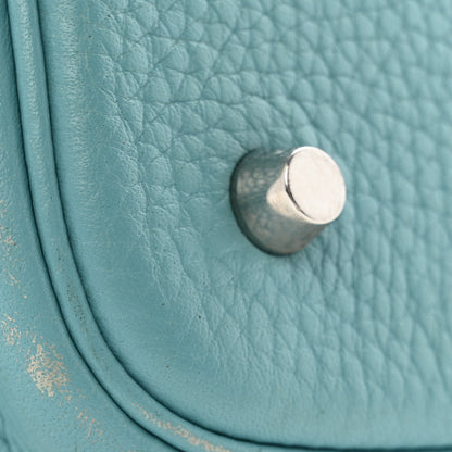 Hermes Taurillon Clemence Picotin Lock 22 MM Bleu Atoll 12 of 12