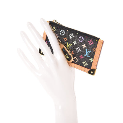 Louis Vuitton Monogram Multicolor Key Pouch Black 2 of 7
