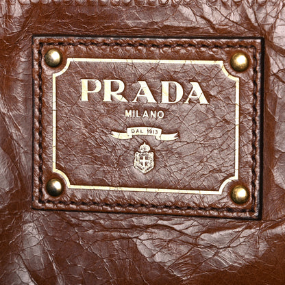 Prada Vitello Shine Shopping Satchel Giunco 6 of 11
