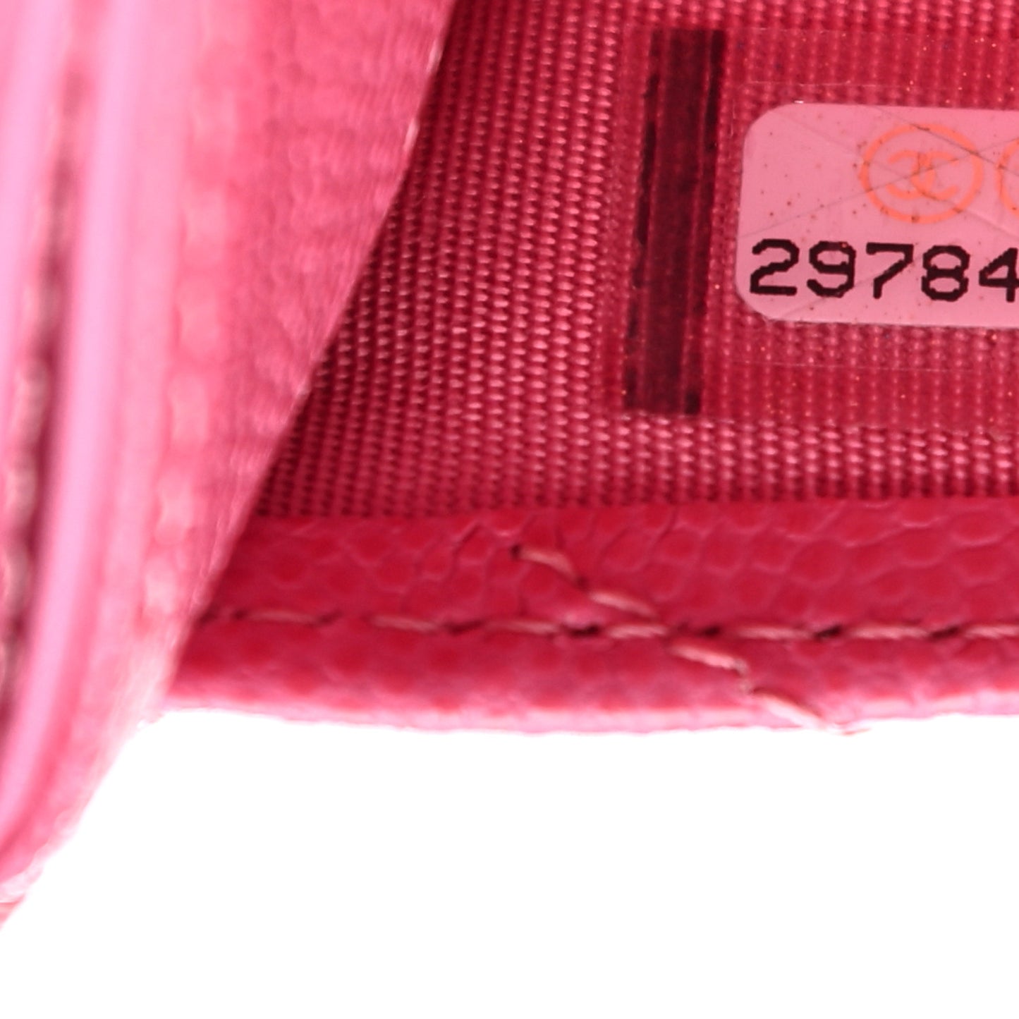 Caviar Quilted Card Holder Pink