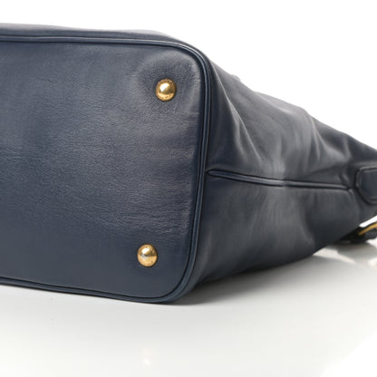Prada Soft Calfskin Shopping Tote Navy 10 of 14