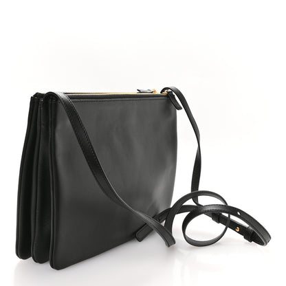 Celine Lambskin Large Trio Crossbody Bag Black 3 of 9