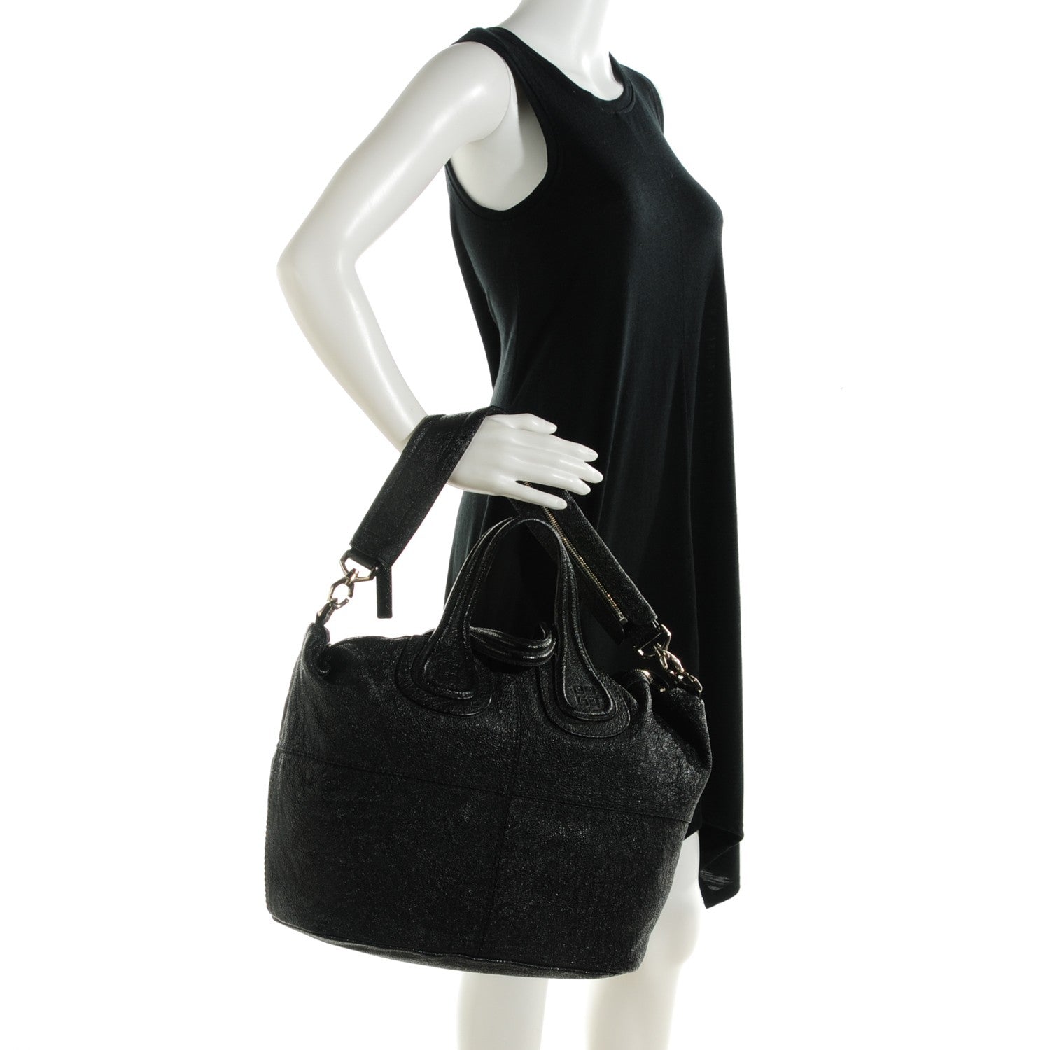 Givenchy Glazed Pebbled Calfskin Medium Nightingale Black 2 of 9