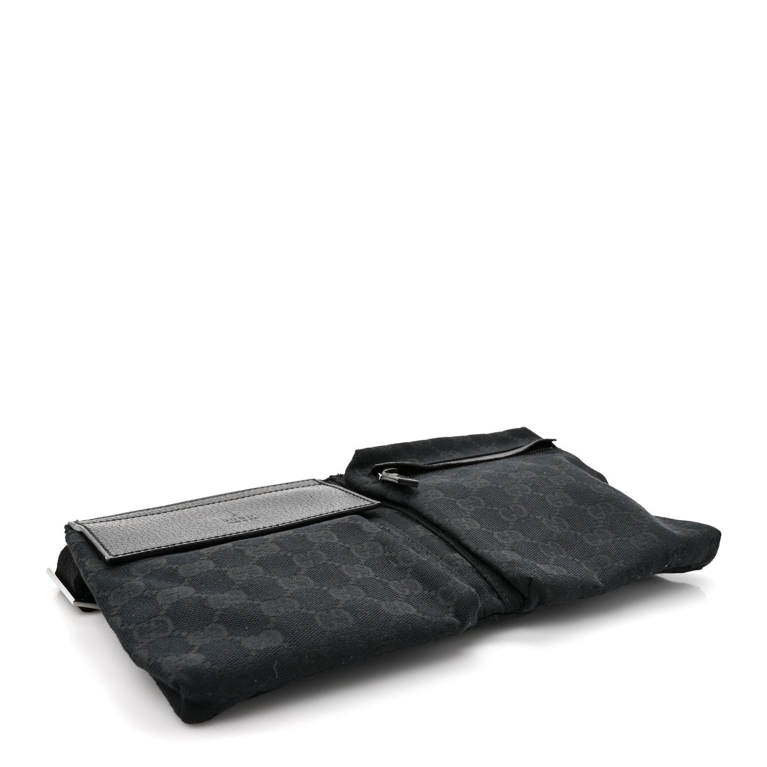 Gucci GG Monogram Double Pocket Belt Bag Black 4 of 13