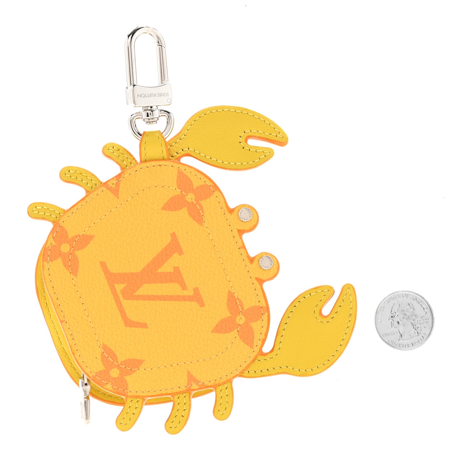 Louis Vuitton Monogram Crab Bag Charm Yellow 2 of 5
