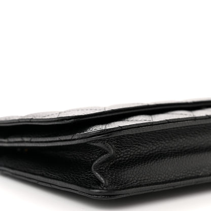 Chanel Caviar Quilted Wallet on Chain WOC Black 10 of 12