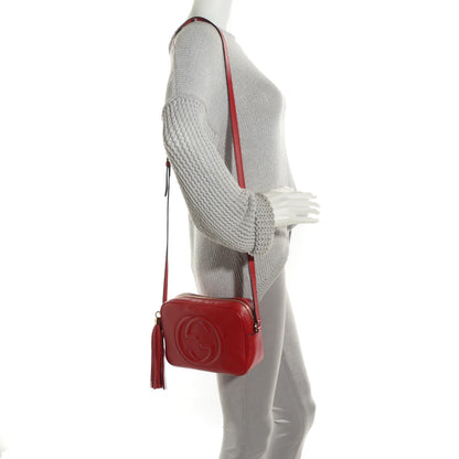 Gucci Pebbled Calfskin Small Soho Disco Bag Tabasco Red 2 of 7