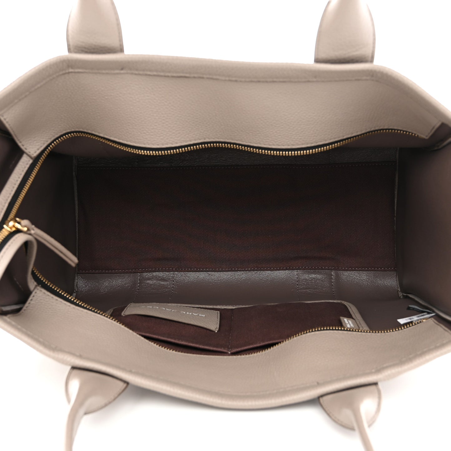 Grained Calfskin Large The Tote Bag Taupe
