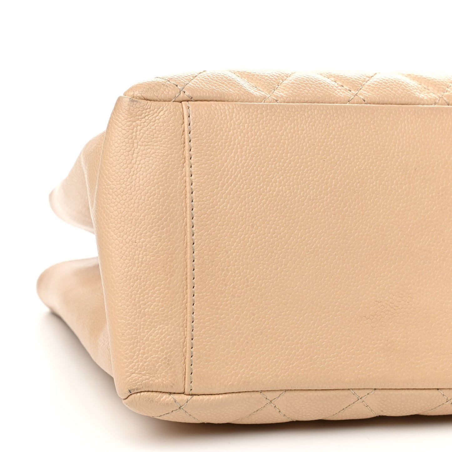 Caviar Quilted Grand Shopping Tote GST Beige Clair