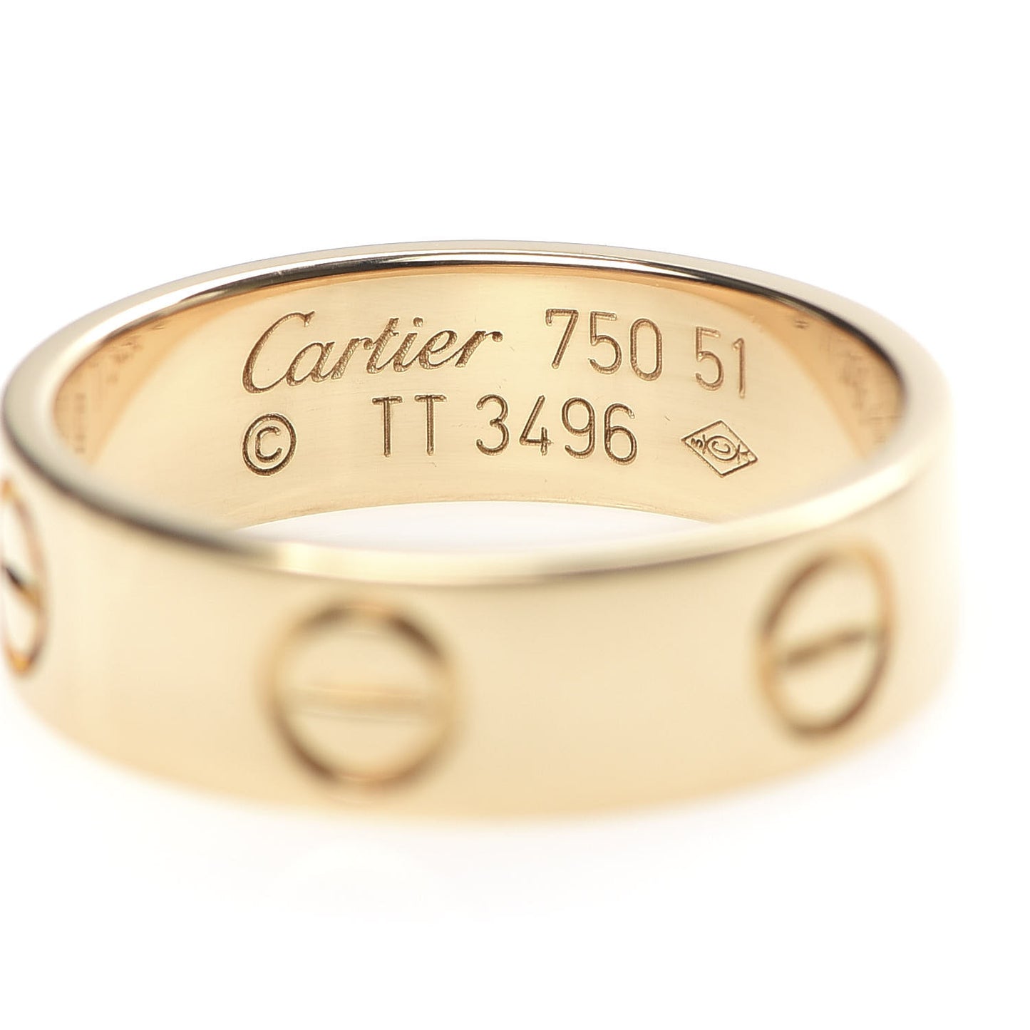18K Yellow Gold 5.5mm LOVE Ring 51 5.75