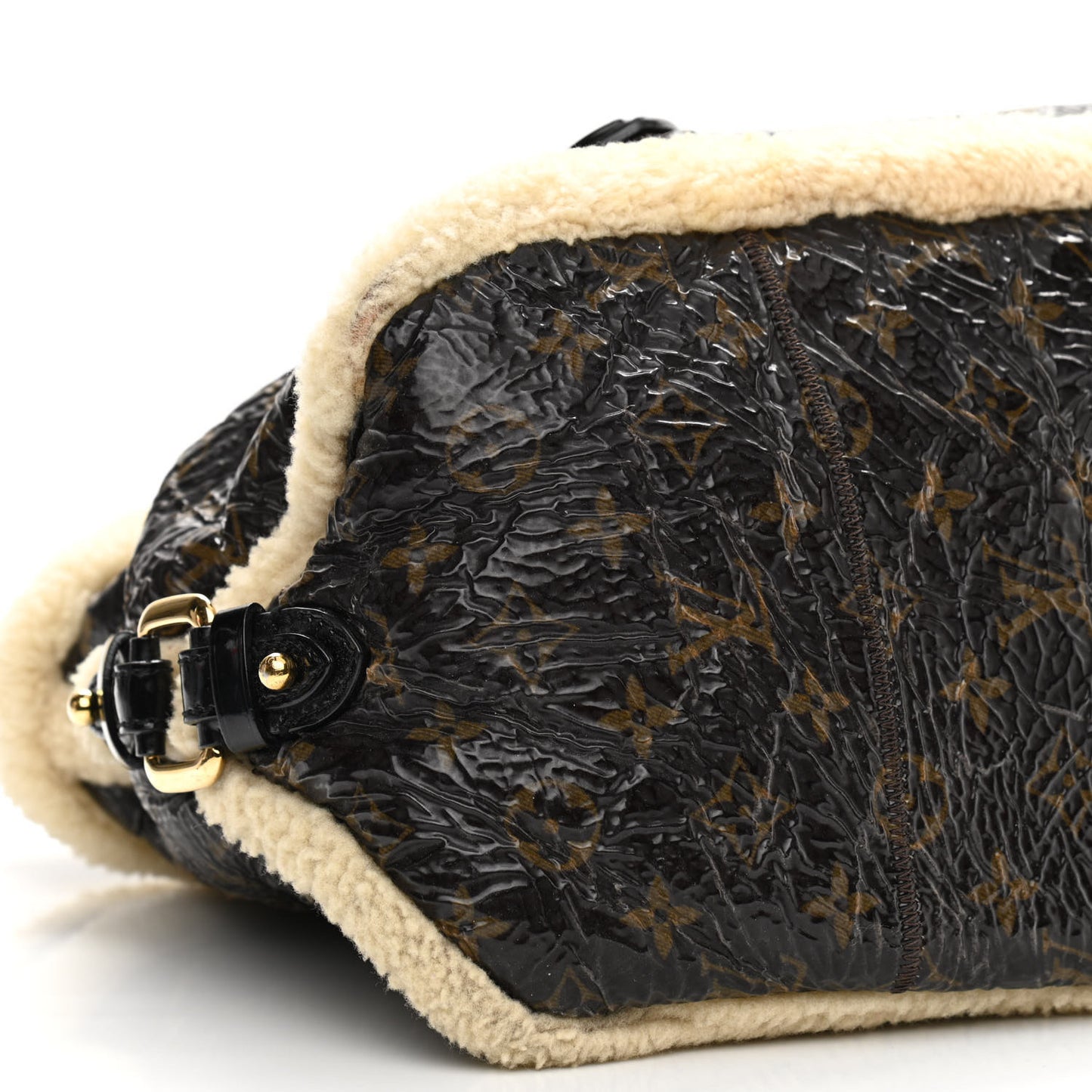 Patent Monogram Shearling Sac Thunder