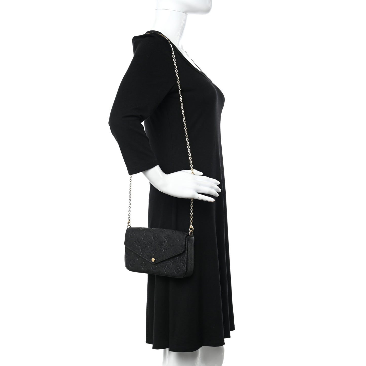 Empreinte Pochette Felicie Chain Wallet Black