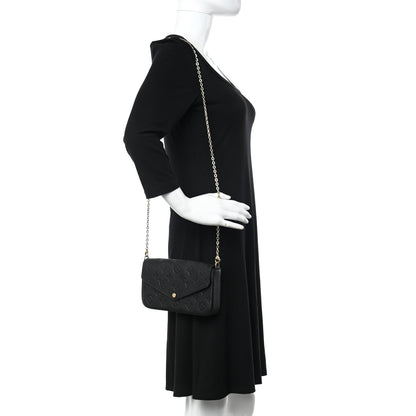 Louis Vuitton Empreinte Pochette Felicie Chain Wallet Black 2 of 9