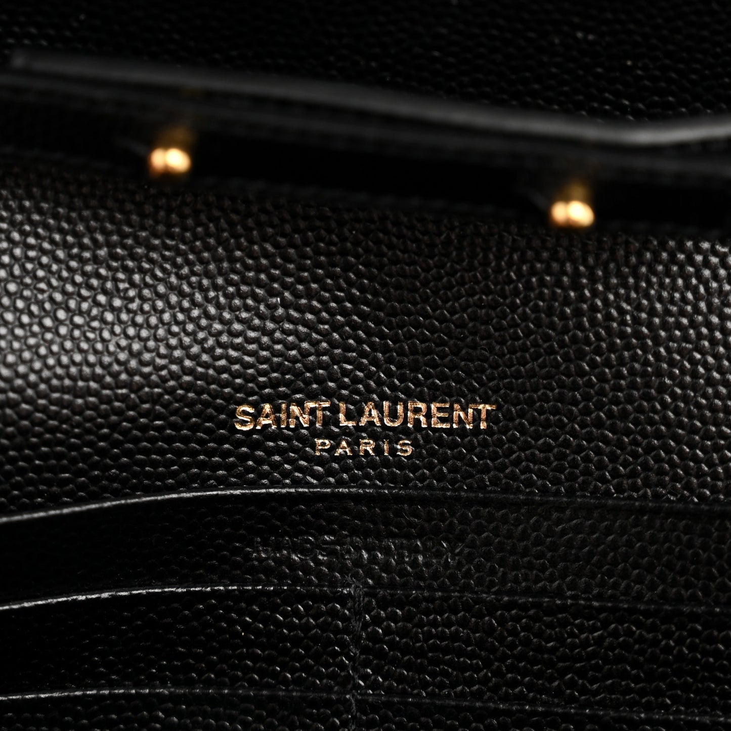 Grain De Poudre Matelasse Chevron Monogram Chain Wallet Black