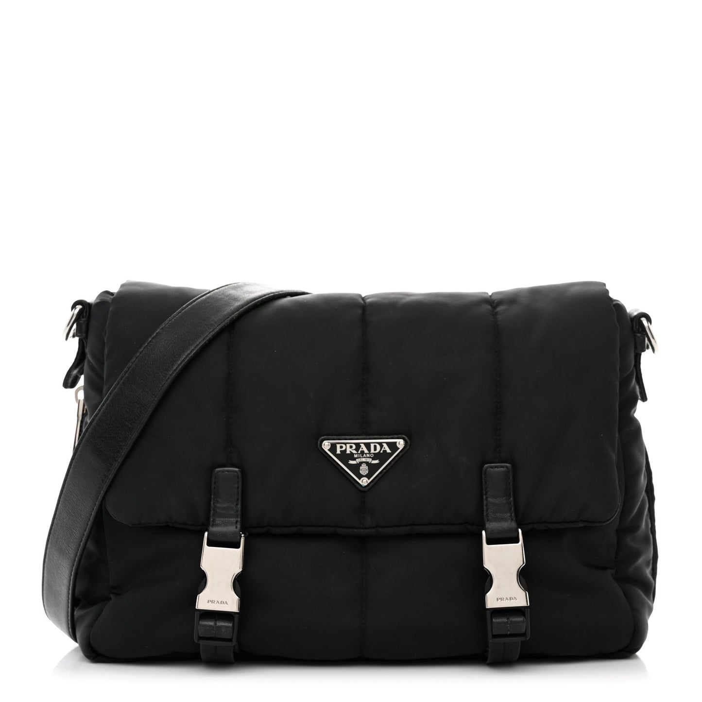 Tessuto Nylon Bomber Messenger Black