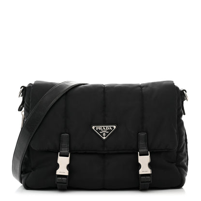 Prada Tessuto Nylon Bomber Messenger Black 1 of 15