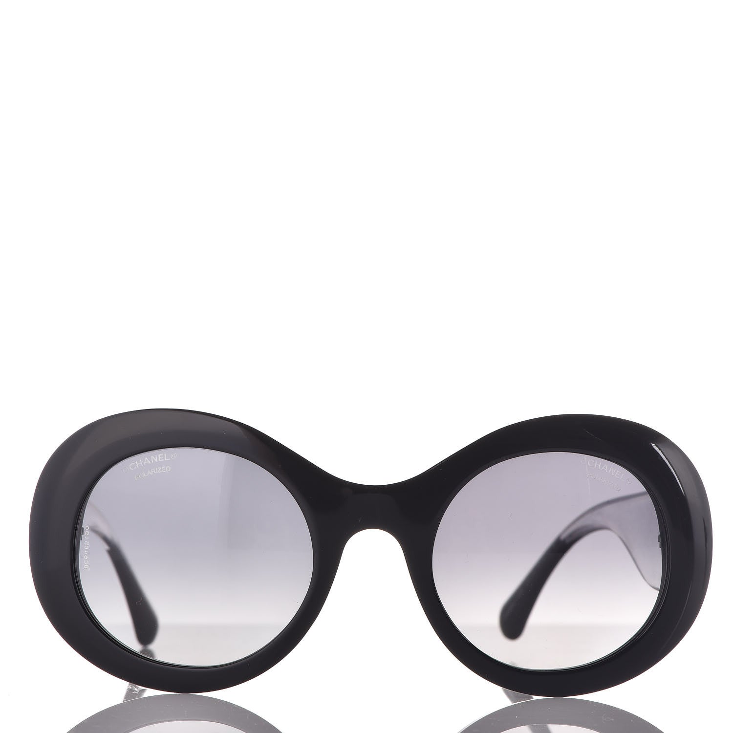 Chanel Signature Oval Polarized Sunglasses 5265 Black 3 of 8