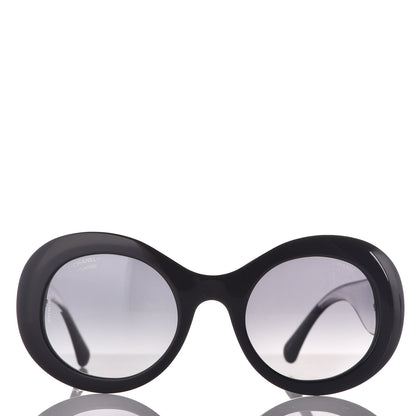 Chanel Signature Oval Polarized Sunglasses 5265 Black 3 of 8