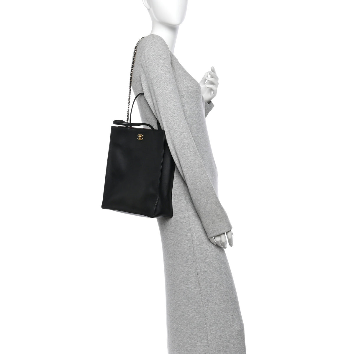Chanel Calfskin Small Shopping Bag Black 2 of 10