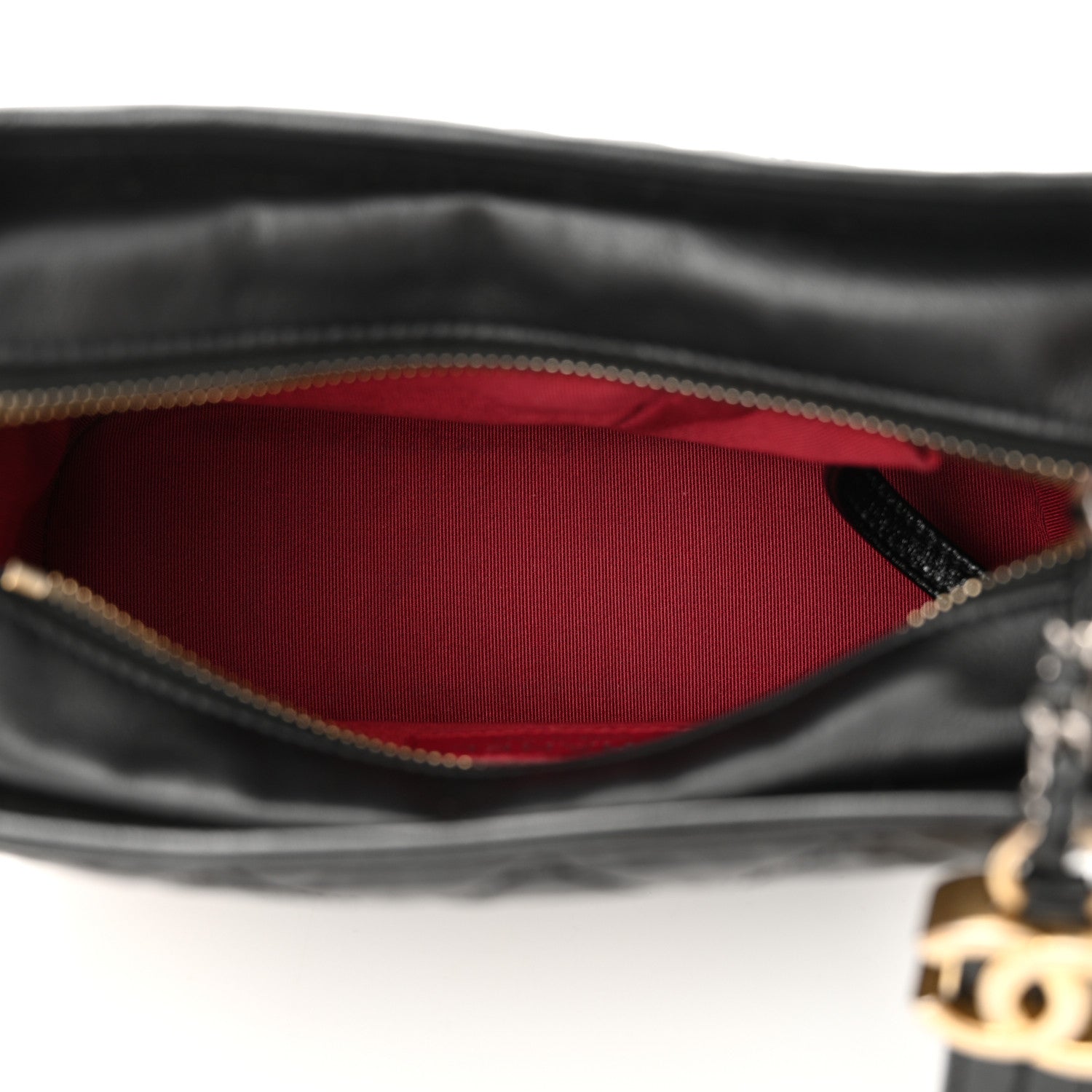 Chanel Aged Calfskin Quilted Small Gabrielle Hobo Black 5 of 10