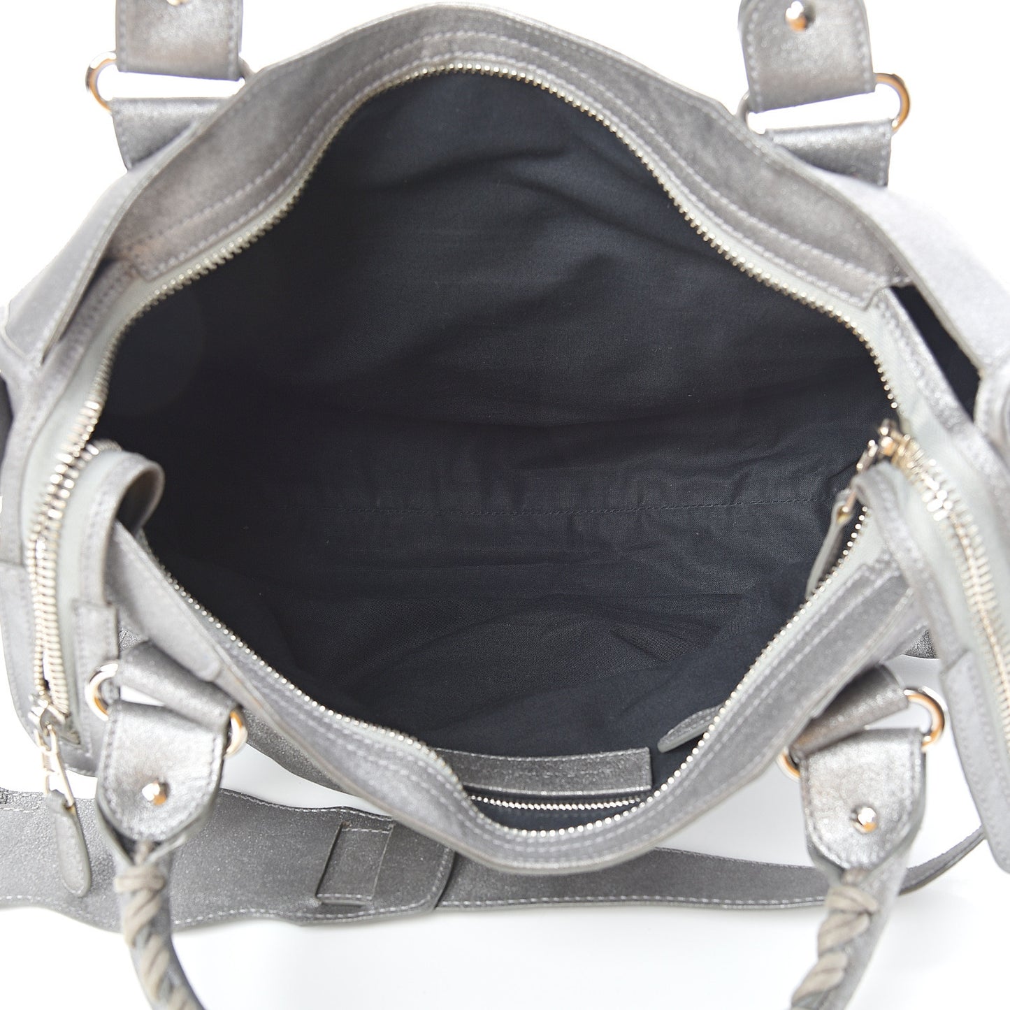 Craquele Calfskin Giant 21 Silver Hardware City Ardoise