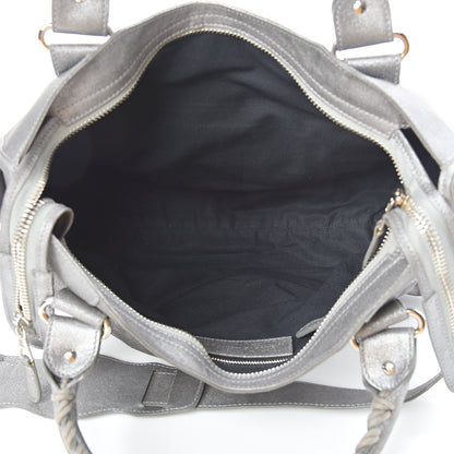 Balenciaga Craquele Calfskin Giant 21 Silver Hardware City Ardoise 6 of 13