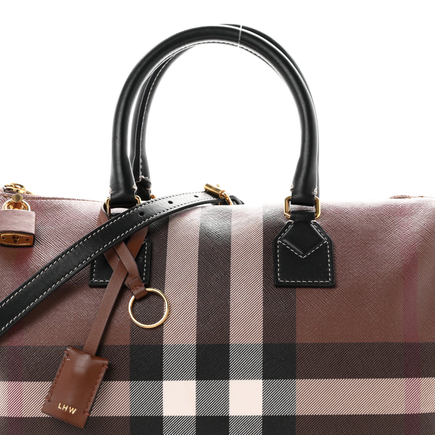 E-canvas Check Bowling Bag Dark Birch Brown