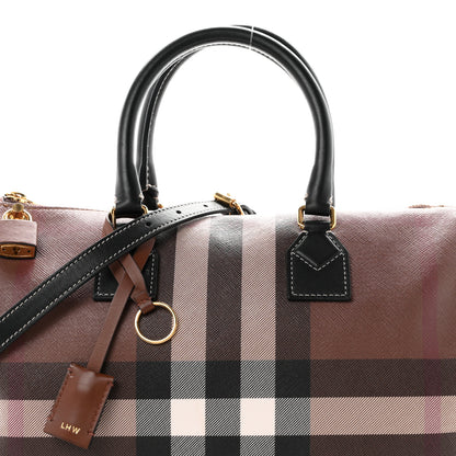 Burberry E-canvas Check Bowling Bag Dark Birch Brown 7 of 9