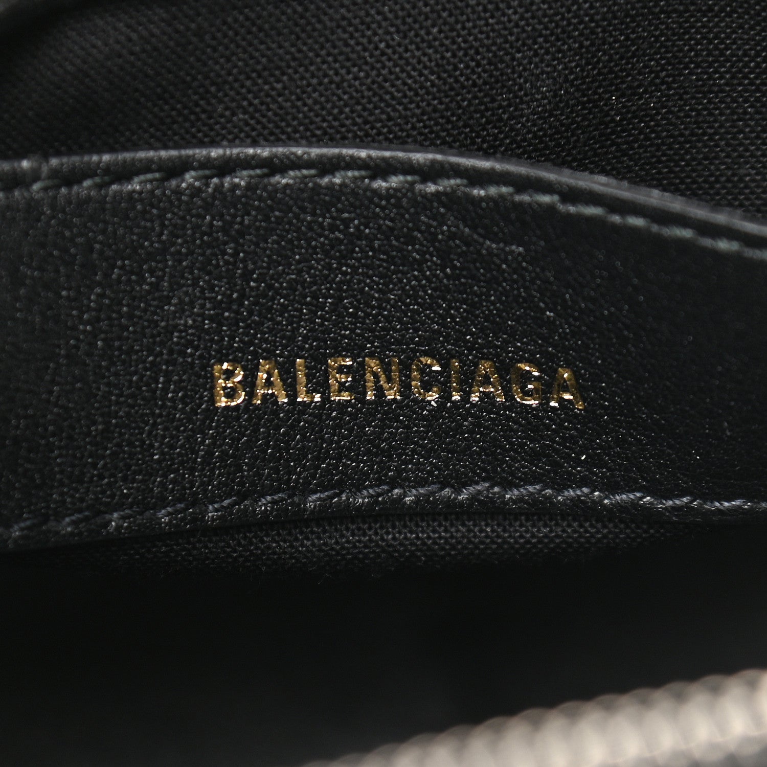 Balenciaga Calfskin Logo Print XXS Ville Top Handle Bag Black White 5 of 7