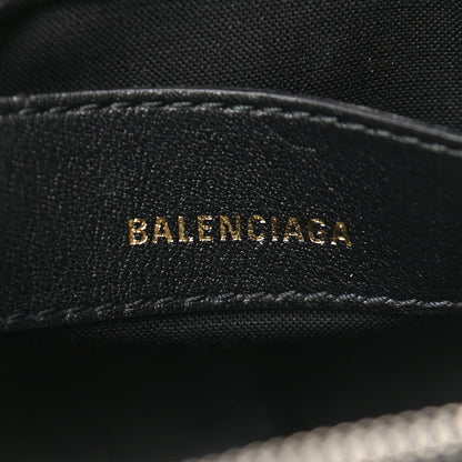 Balenciaga Calfskin Logo Print XXS Ville Top Handle Bag Black White 5 of 7