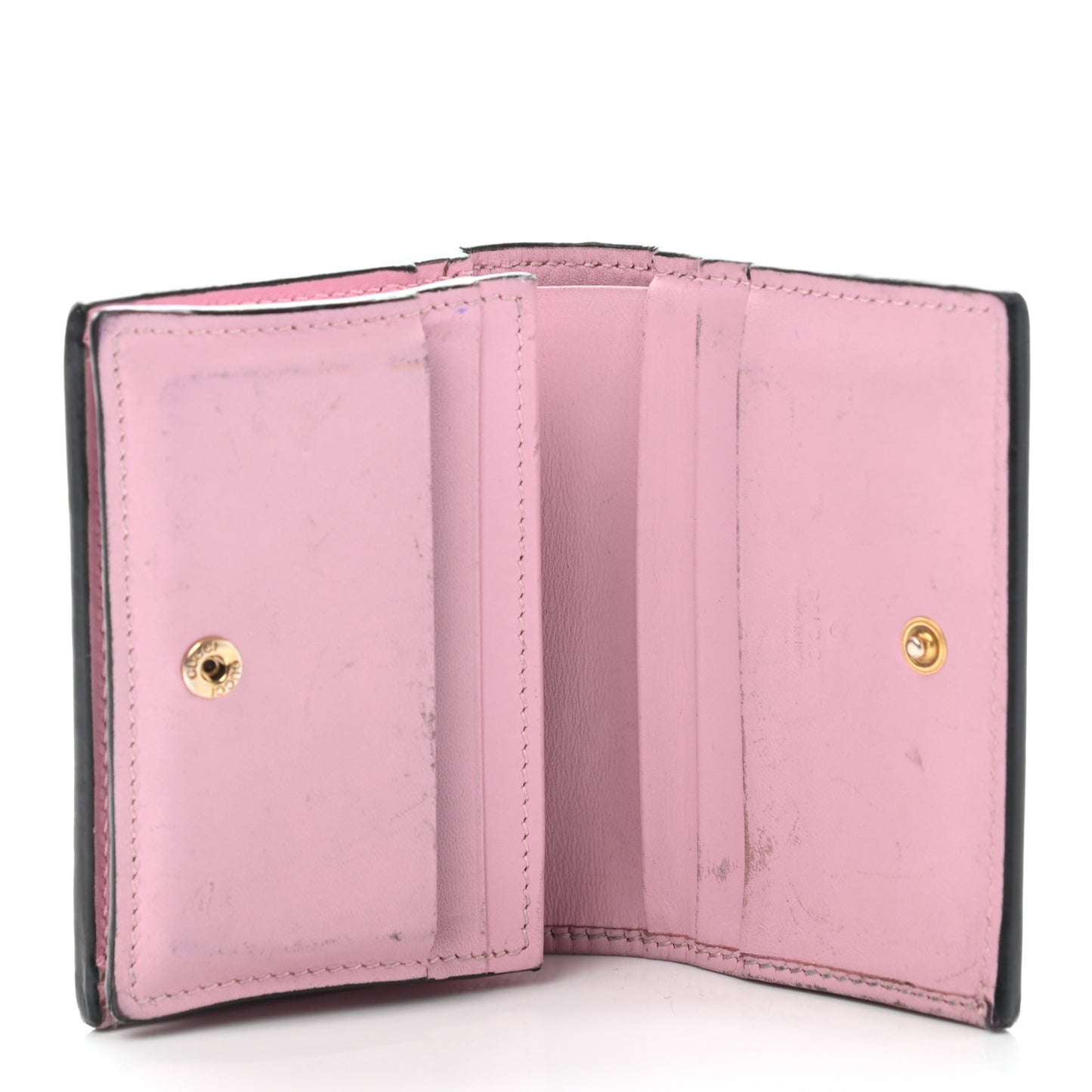 GG Supreme Monogram Strawberry Card Case