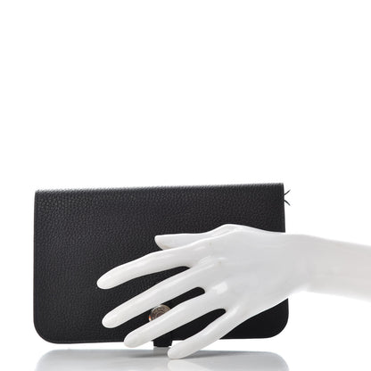 Hermes Togo Dogon Duo Wallet Black 2 of 7