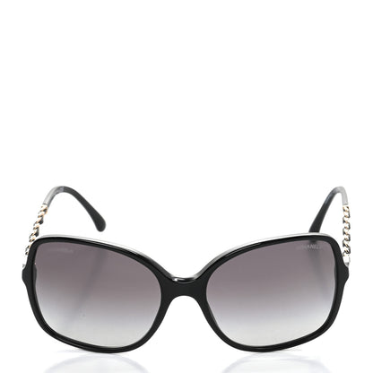 Chanel Lambskin Square Chain Sunglasses 5210-Q Black 2 of 8