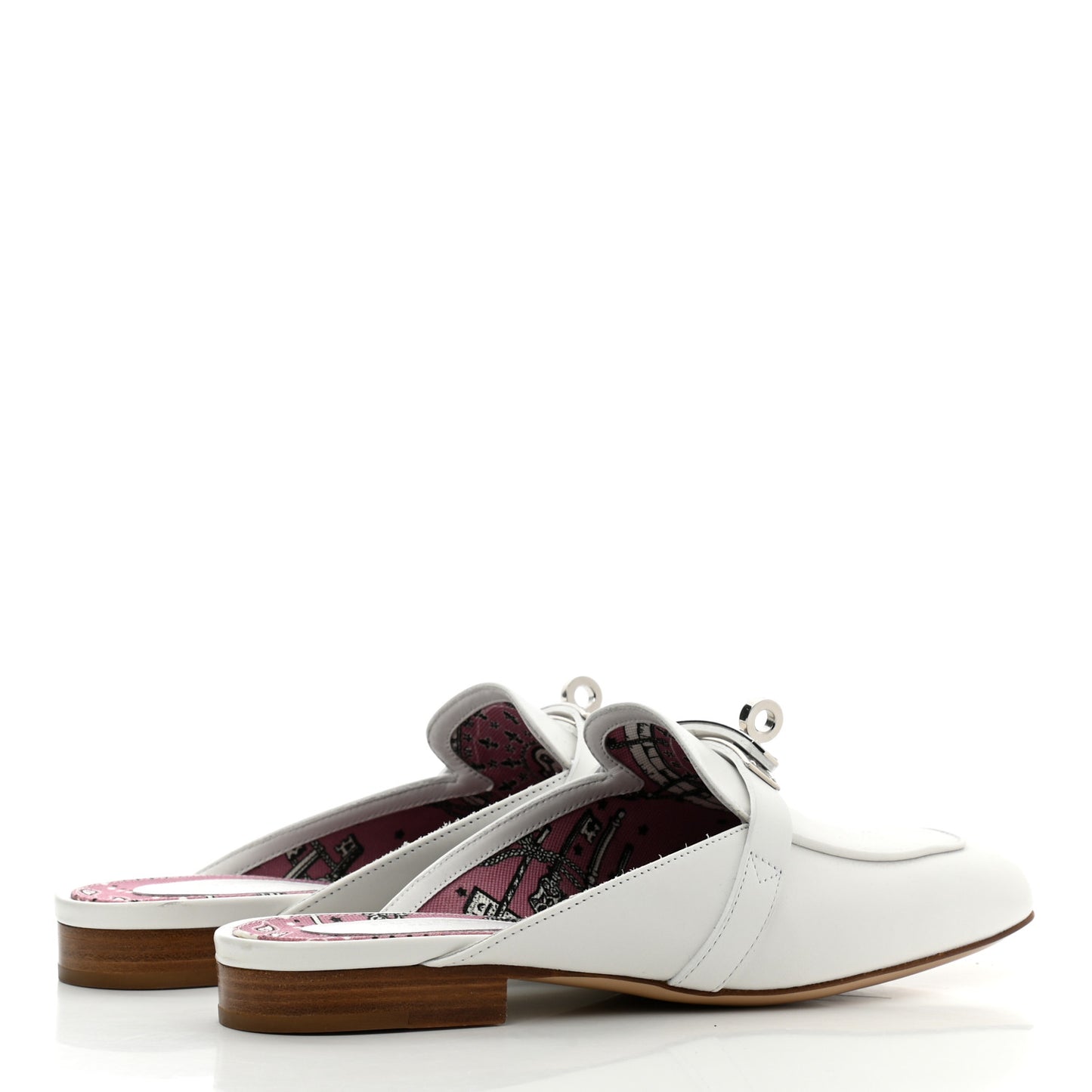 Calfskin Oz Mules 36 White