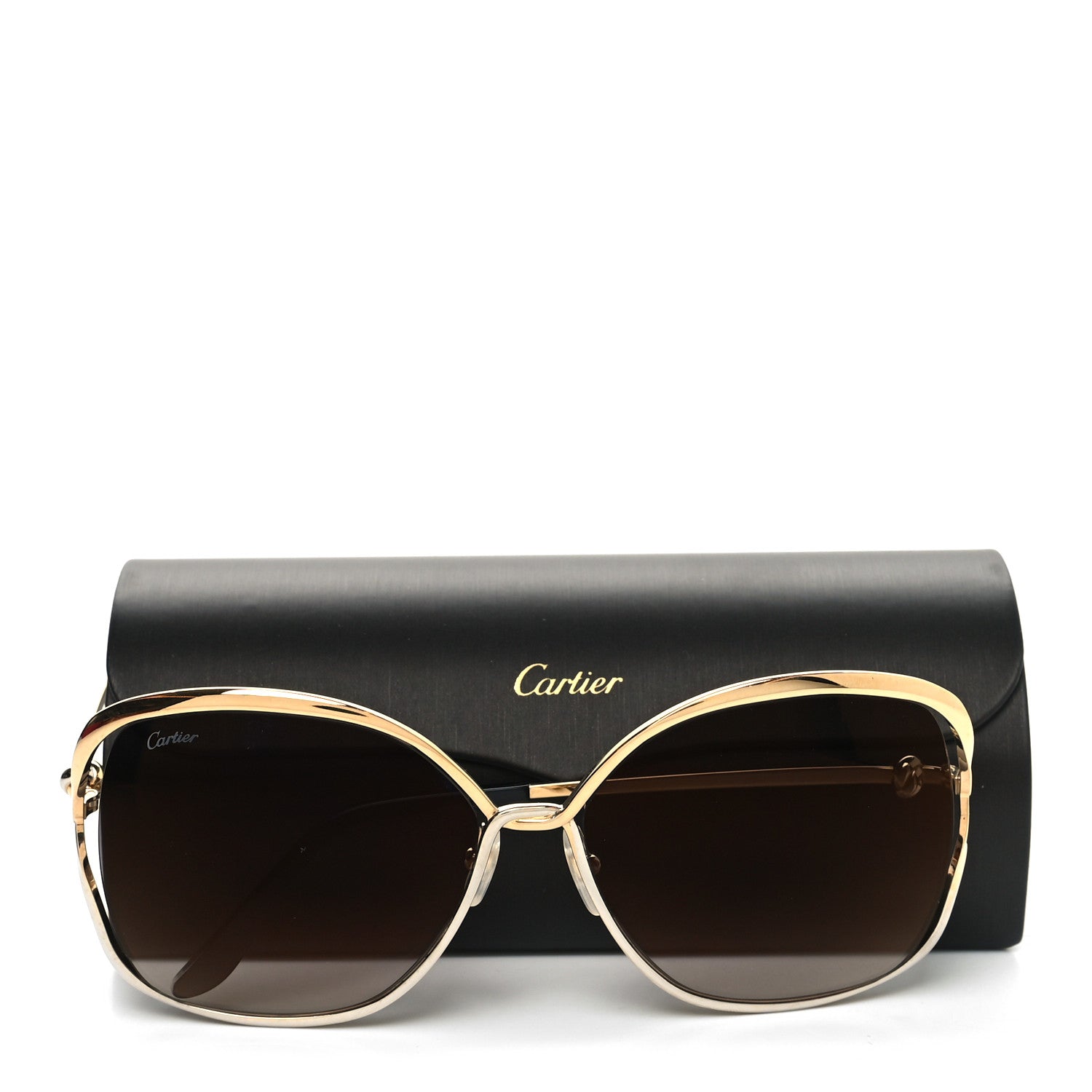 Cartier Metal Trinity Sunglasses CT0225S 001 Gold Silver 8 of 8