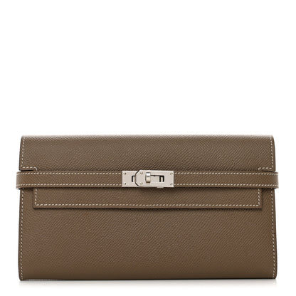Hermes Epsom Kelly Longue Wallet Etoupe 1 of 9