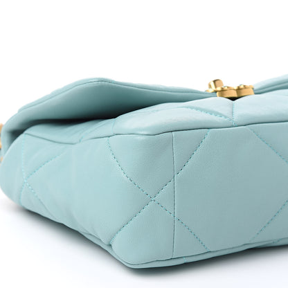 Chanel Lambskin Quilted Medium Chanel 19 Flap Light Blue 8 of 9