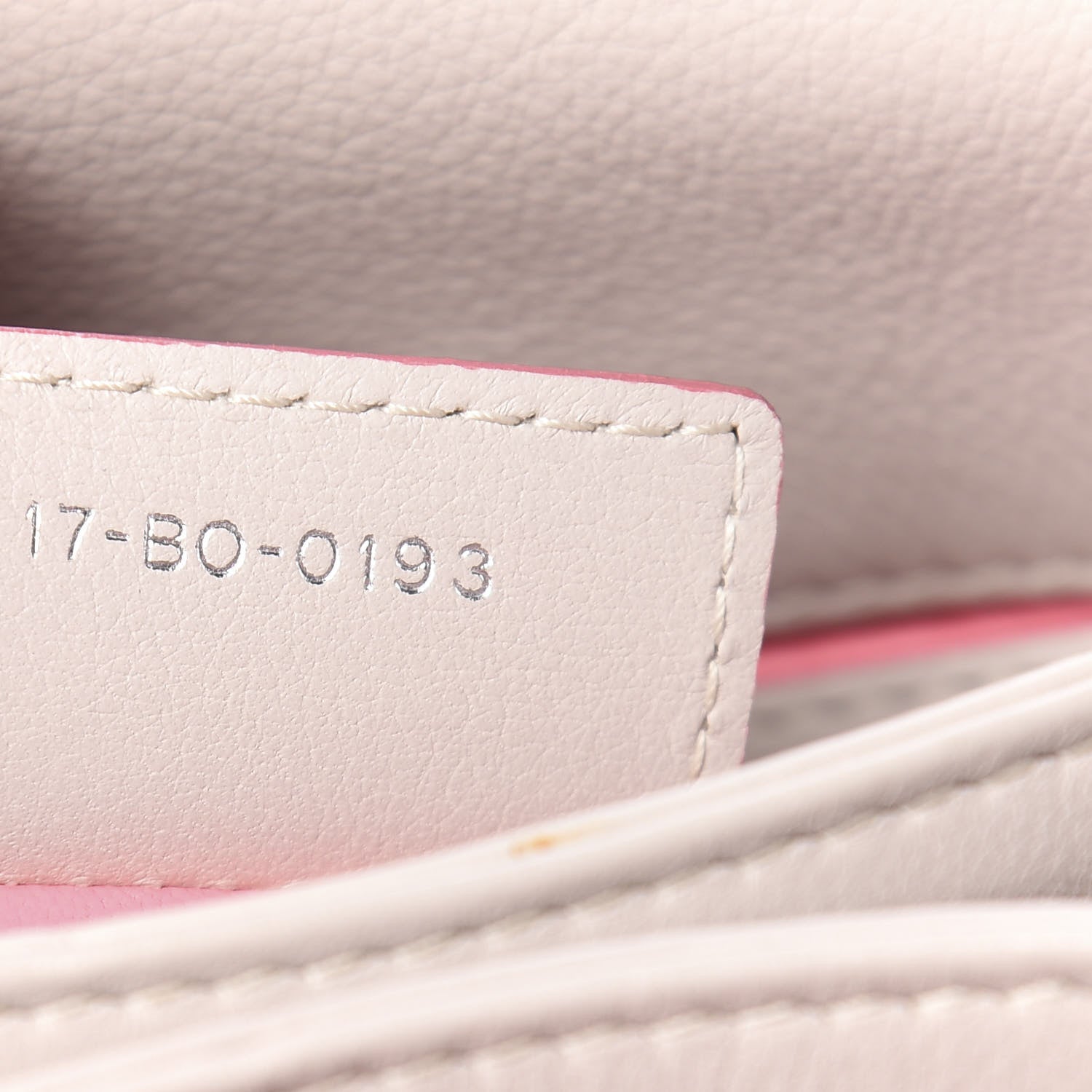 Christian Dior Calfskin Bi-Color Small Diorling Rose Candy 9 of 15