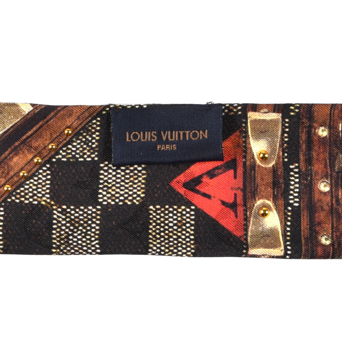 Silk Damier Ebene Time Trunk BB Bandeau Black