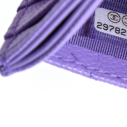 Chanel Caviar Quilted Card Holder Purple 9 of 9