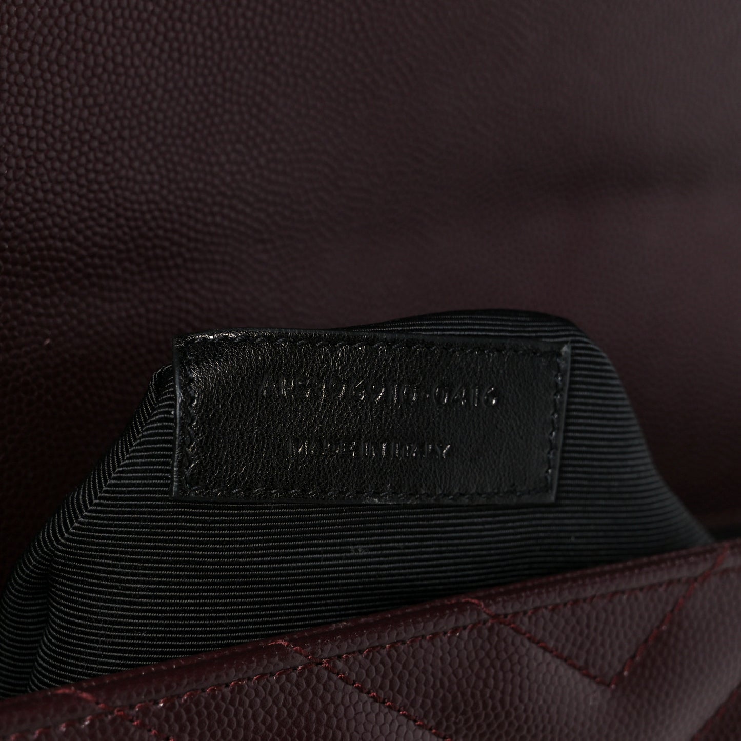 Grain De Poudre Matelasse Chevron Large Monogram Satchel Amaranto
