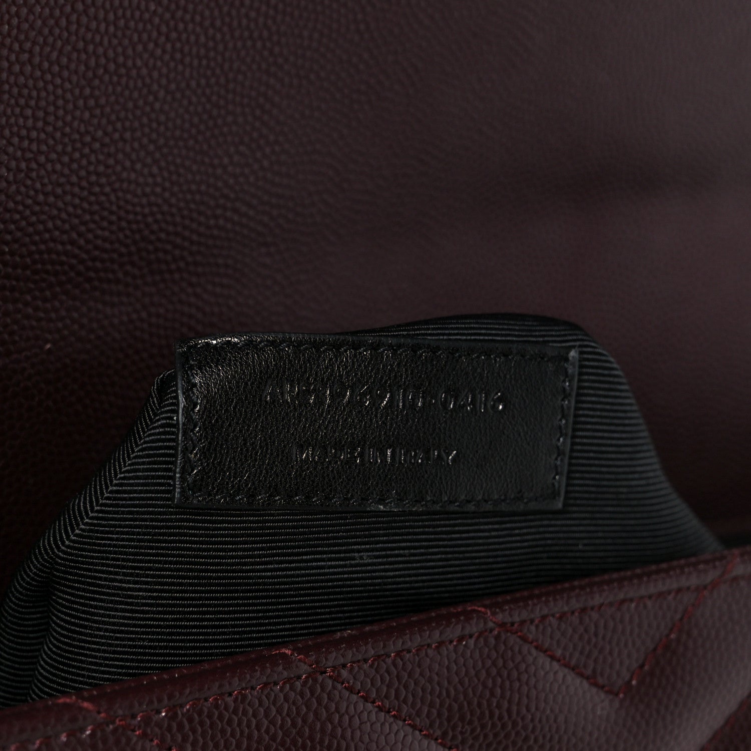 Saint Laurent Grain De Poudre Matelasse Chevron Large Monogram Satchel Amaranto 8 of 11