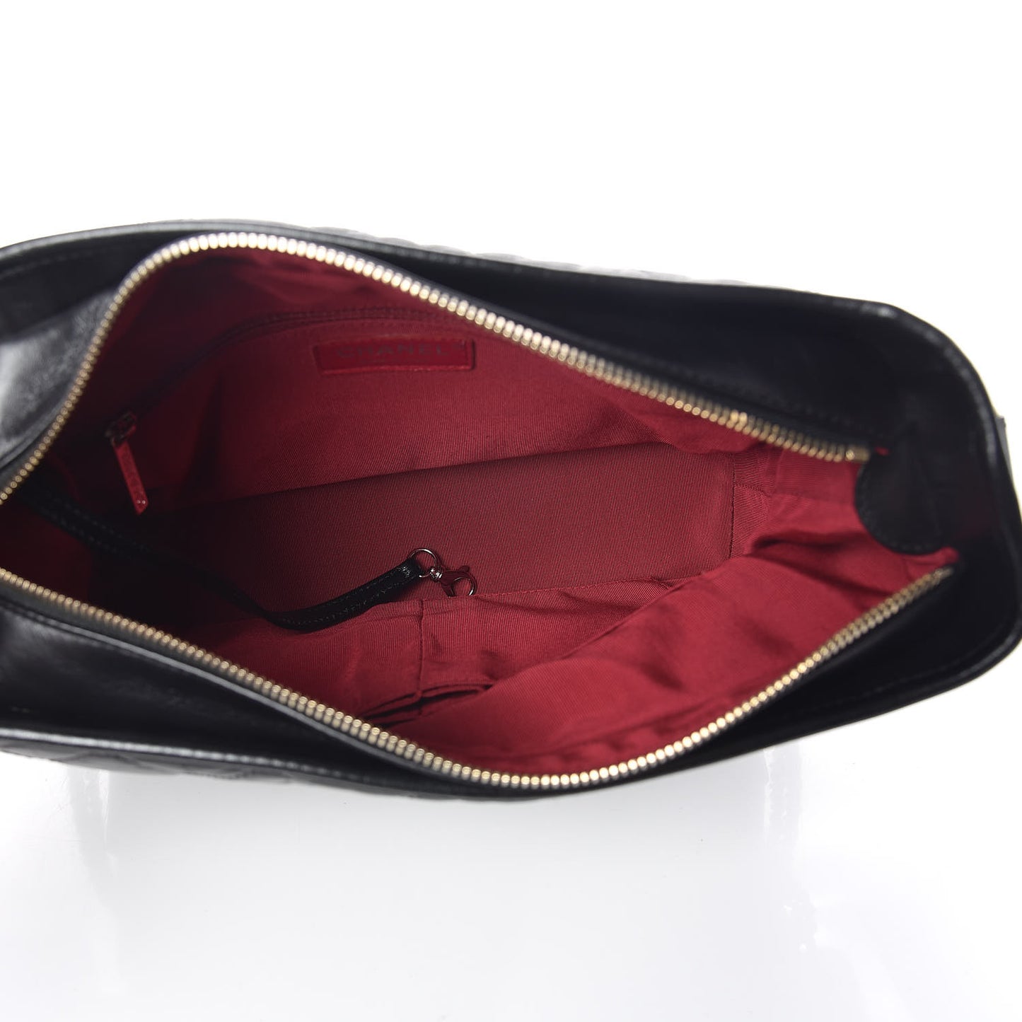 Aged Calfskin Quilted Medium Gabrielle Hobo Black