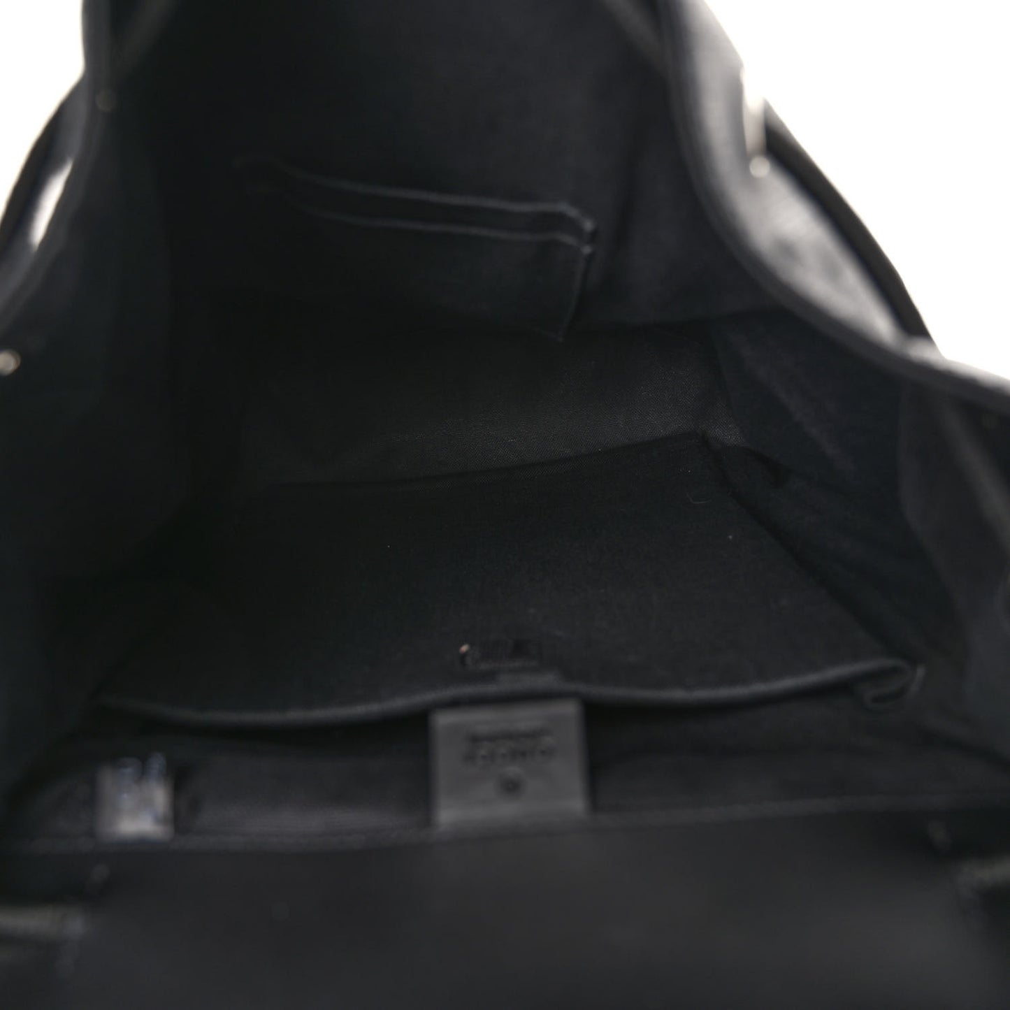 Soft GG Supreme Monogram Calfskin Web Double Buckle Backpack Black