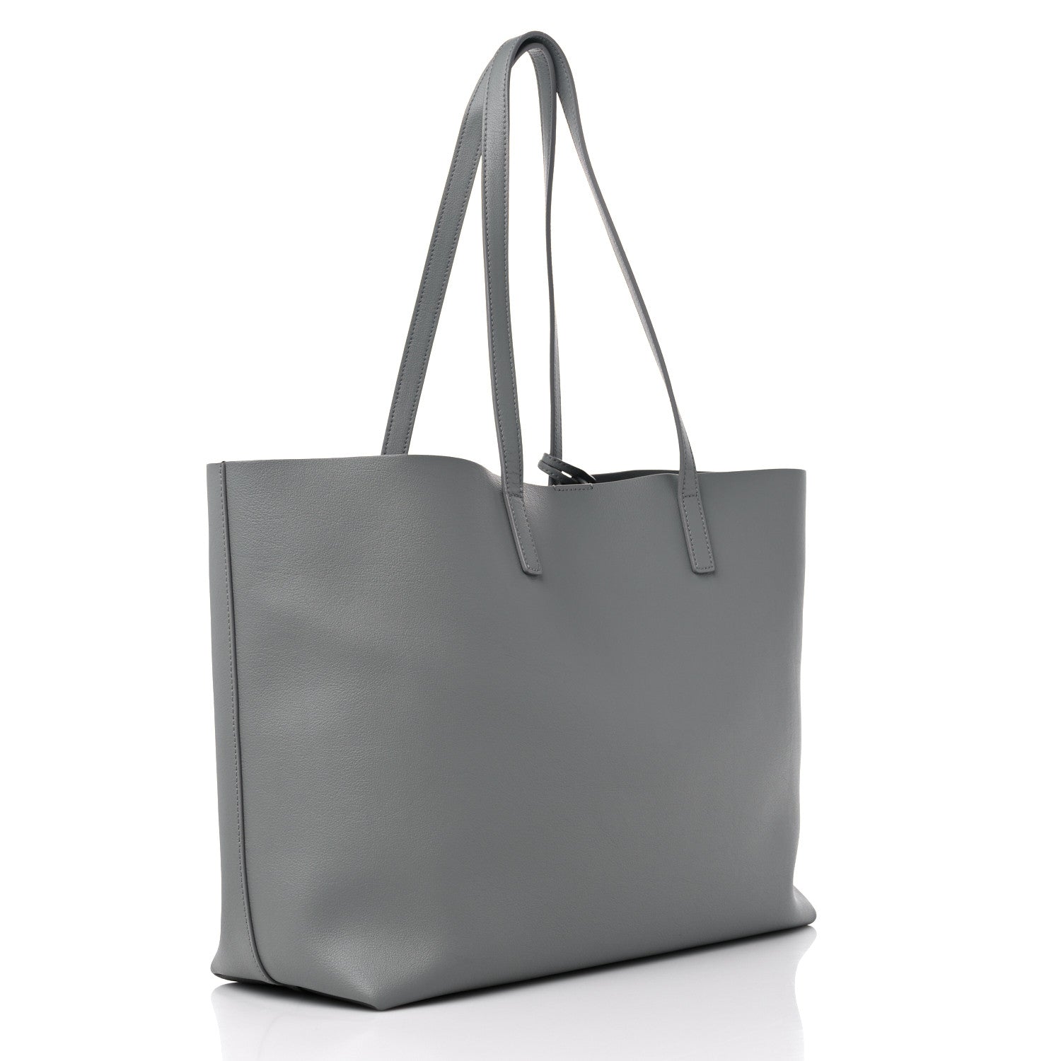 Saint Laurent Calfskin Large Shopping Tote Granite 3 of 11