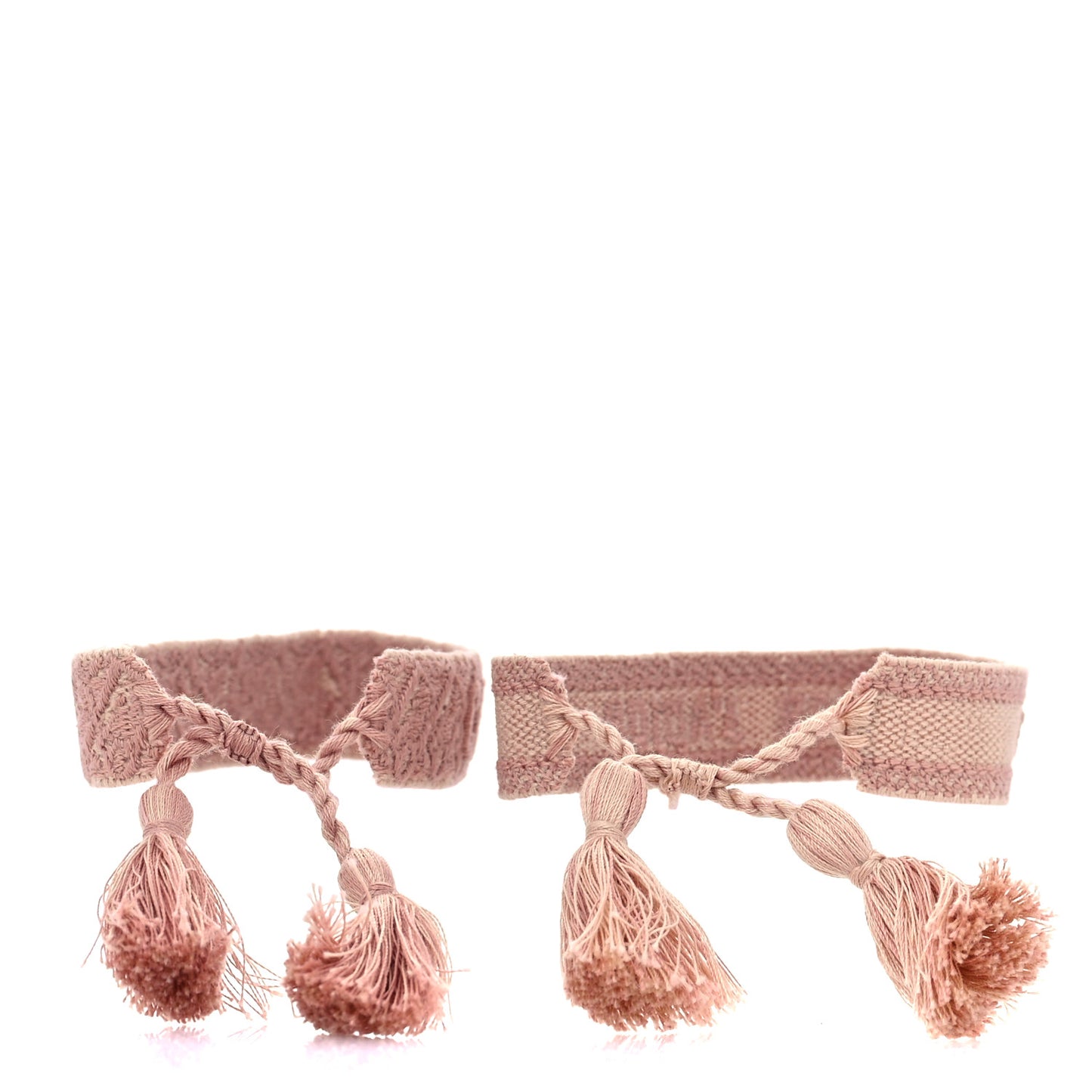 Woven Cotton J'Adior Friendship Bracelet Set Pink